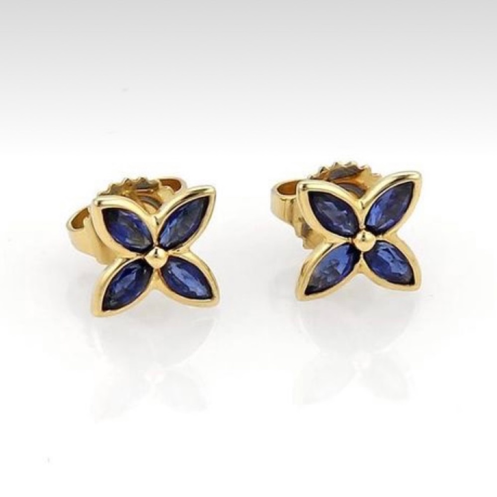ISO: Tiffany Victoria Earrings gold and sapphire vintage